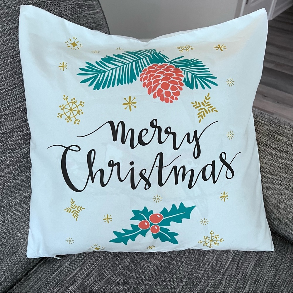 Set of Two Christmas Pillow Covers NEW